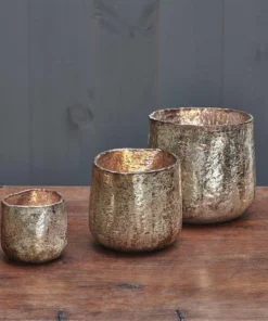Nkuku Aban Rustic Tealight - Rustic Gold