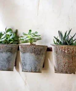 Nkuku Abari Wall Hung Planter Triple Planters & Vases