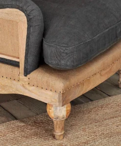 Nkuku Abe Linen Armchair - Charcoal 16 Nkuku Abe Linen Armchair - Charcoal