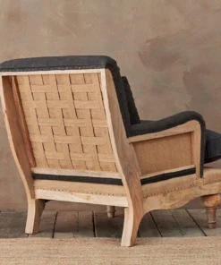 Nkuku Abe Linen Armchair - Charcoal 14 Nkuku Abe Linen Armchair - Charcoal