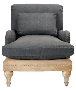 Nkuku Abe Linen Armchair - Charcoal 21 Nkuku Abe Linen Armchair - Charcoal