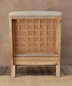 Nkuku Abe Linen Armchair - Stone Living Room