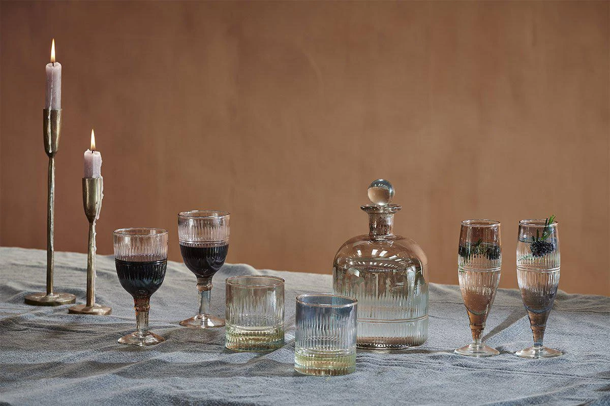 Nkuku Abeeko Champagne Glass - Smoke (Set Of 4) 4 Nkuku Abeeko Champagne Glass - Smoke (Set Of 4)