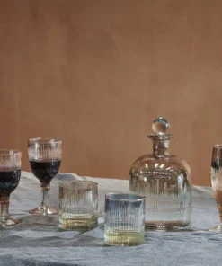 Nkuku Tableware Abeeko Decanter - Smoke