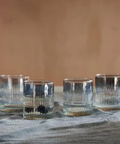 Nkuku Abeeko Tumbler - Smoke (Set Of 4) Tableware