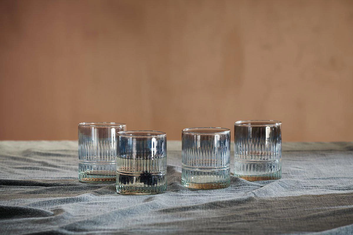 Nkuku Abeeko Tumbler - Smoke (Set Of 4) Tableware 3 Nkuku Abeeko Tumbler - Smoke (Set Of 4) Tableware