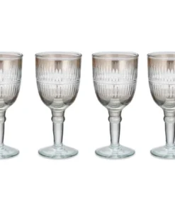 Nkuku Abeeko Wine Glass - Aged Gold (Set Of 4)