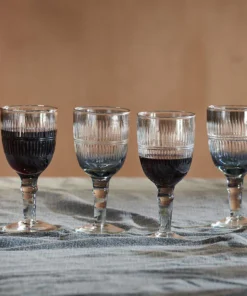 Nkuku Abeeko Wine Glass - Smoke (Set Of 4)