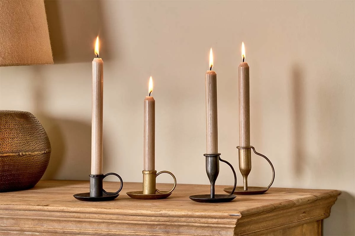 Nkuku New Arrivals Ada Iron Candlestick - Antique Black 5 Nkuku New Arrivals Ada Iron Candlestick - Antique Black