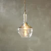 Nkuku Agatarla Glass Pendant - Small Hallway & Bootroom