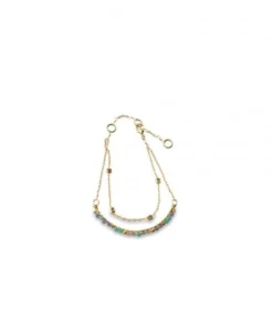 Nkuku Eco-Friendly Gifts Aja Lolite, Labradorite And Calcydone Bracelet