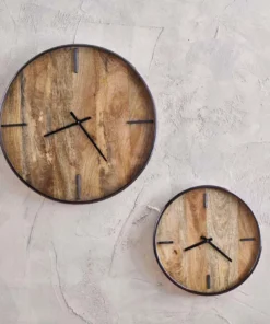 Nkuku Alomi Mango Wood Clock