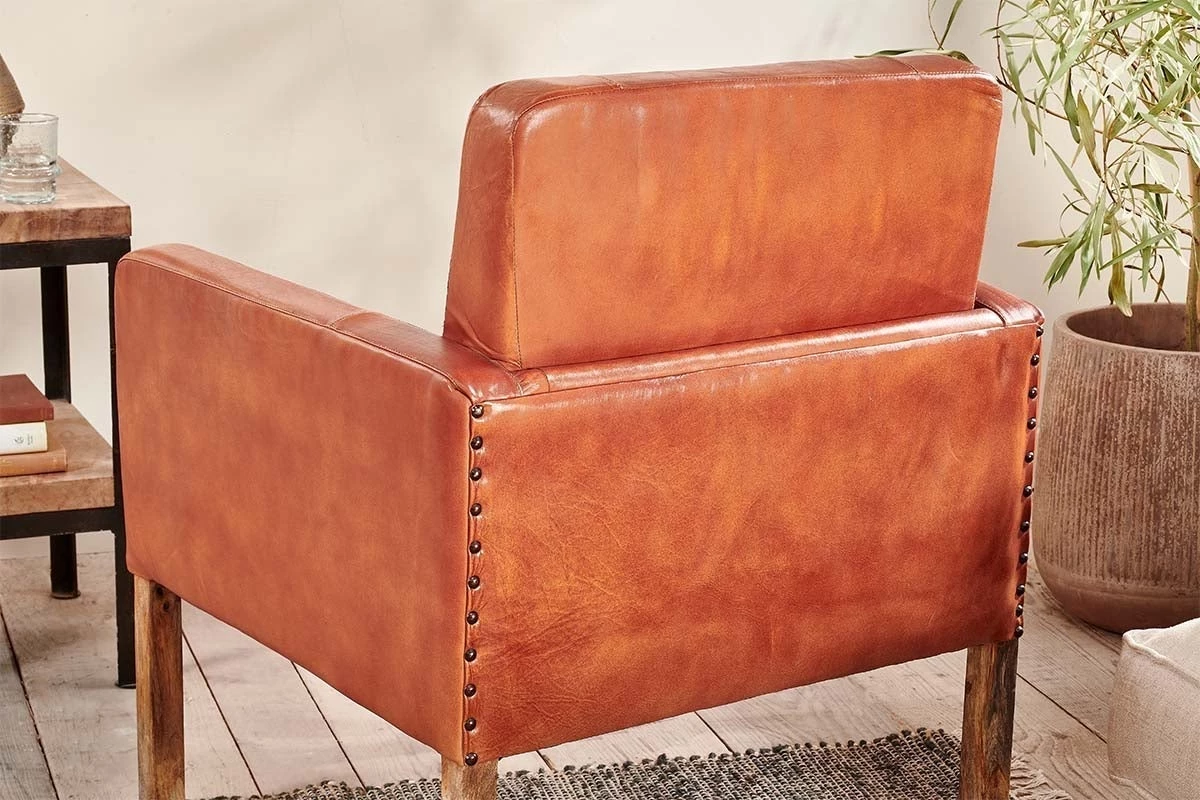 Nkuku Amari Leather Occasional Chair 6 Nkuku Amari Leather Occasional Chair