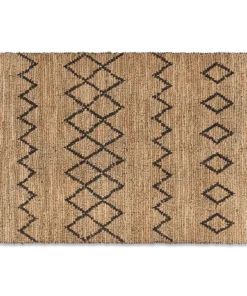 Nkuku Ambara Jute Rug - Large - Black & Natural