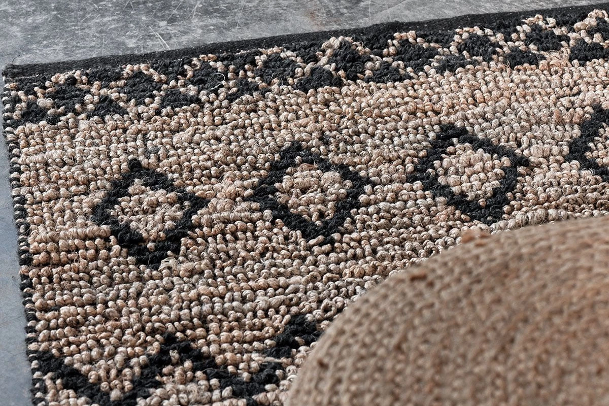 Nkuku Ambara Jute Rug - Medium - Black & Natural Home Accessories 5 Nkuku Ambara Jute Rug - Medium - Black & Natural Home Accessories