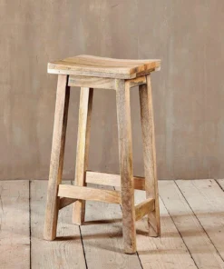 Nkuku Ambi Wooden Stool - Tall Kitchen & Dining Room