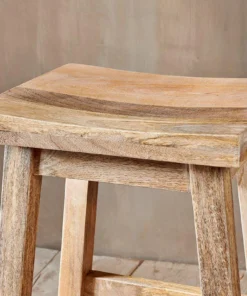Nkuku Ambi Wooden Stool - Tall Kitchen & Dining Room
