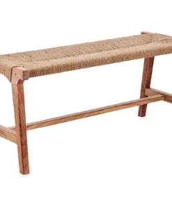 Nkuku New Arrivals Amhara Acacia & Jute Woven Bench