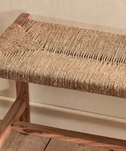Nkuku New Arrivals Amhara Acacia & Jute Woven Bench