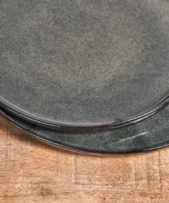 Nkuku Amina Side Plate - Sea Grey