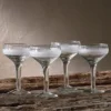Nkuku Anara Etched Champagne Glass - Clear (Set Of 4)