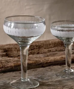 Nkuku Anara Etched Champagne Glass - Clear (Set Of 4)