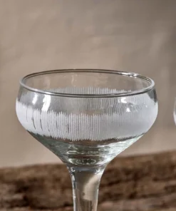 Nkuku Tableware Anara Etched Cocktail Glass - Clear (Set Of 4)