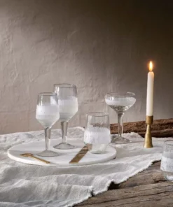 Nkuku Anara Etched Tumbler - Clear - Large (Set Of 4)