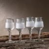 Nkuku Tableware Anara Etched Wine Glass - Clear - Small (Set Of 4)