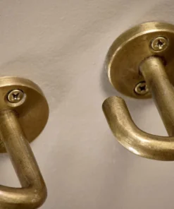 Nkuku Aniko Iron Ceiling Hook - Brass (Set Of 2) Decorative Hooks