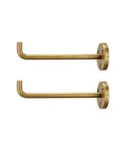 Nkuku Aniko Iron Hook - Brass (Set Of 2)