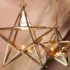 Nkuku Antique Brass Glass Star