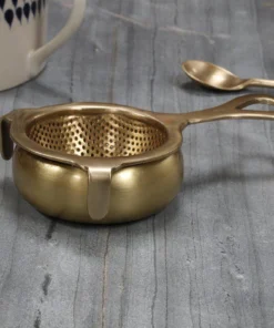 Nkuku Antique Brass Tea Strainer