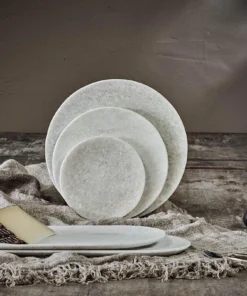 Nkuku Serveware Arjun Marble Platter - White