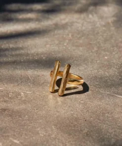 Nkuku Atili Double Bar Ring Band Jewellery Gifts