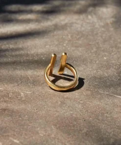 Nkuku Atili Double Bar Ring Band Jewellery Gifts