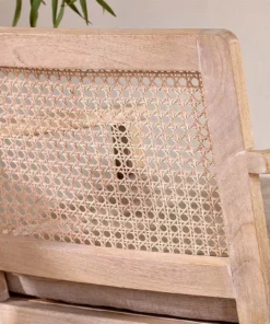 Nkuku New Arrivals Atri Mango Wood & Cane Occasional Chair