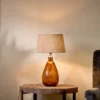 Nkuku Baba Glass Lamp - Burnt Amber - Small Tall Living Room 1 Nkuku Baba Glass Lamp - Burnt Amber - Small Tall Living Room