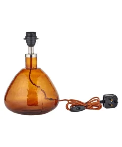 Nkuku Baba Glass Lamp - Burnt Amber - Small Wide 9 Nkuku Baba Glass Lamp - Burnt Amber - Small Wide