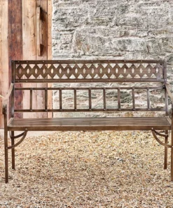 Nkuku Bahula Decorative Iron Bench Garden Furniture