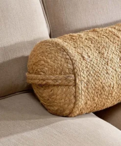 Nkuku Barjora Braided Hemp Bolster New Arrivals