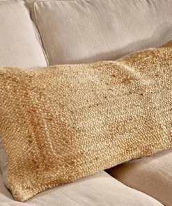 Nkuku Barjora Braided Hemp Long Cushion Cover