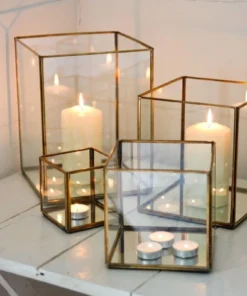 Nkuku Bimala Brass Lantern Home Accessories