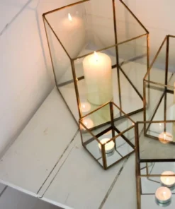 Nkuku Bimala Brass Lantern Home Accessories