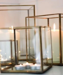 Nkuku Bimala Brass Lantern Home Accessories