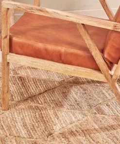 Nkuku New Arrivals Bolpur Leather Armchair