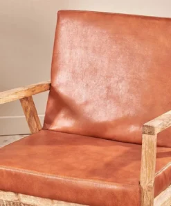 Nkuku New Arrivals Bolpur Leather Armchair