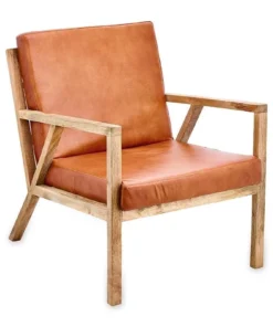 Nkuku New Arrivals Bolpur Leather Armchair