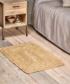 Nkuku Braided Hemp Rug - Small - Natural
