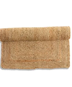 Nkuku Braided Hemp Rug - Small - Natural